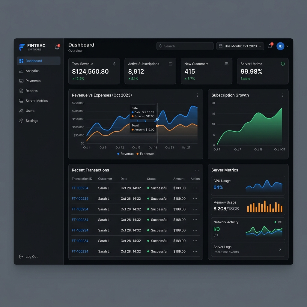SaaS Analytics Dashboard